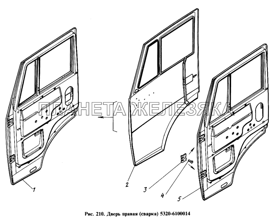 Дверь правая (сварка) КамАЗ-4310