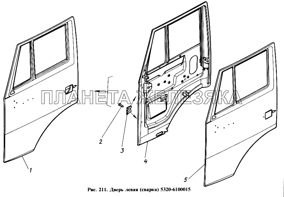 Дверь левая (сварка) КамАЗ-4310