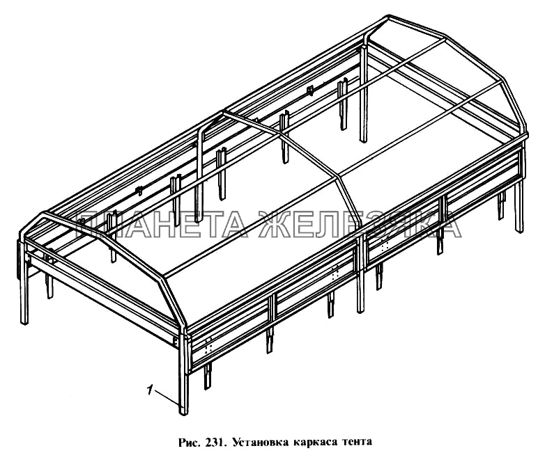 Установка каркаса тента КамАЗ-4310
