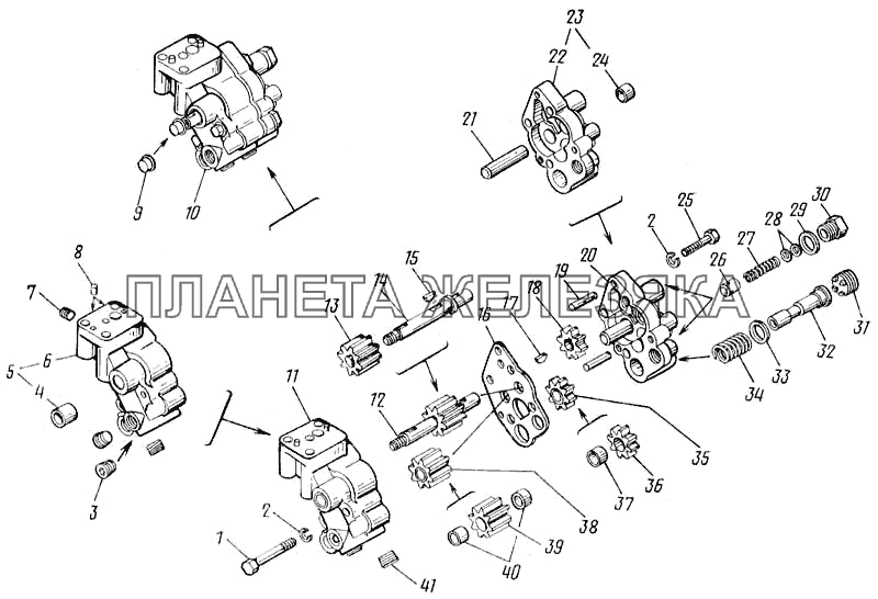 Насос масляный 740.1011014-30 КамАЗ-43101