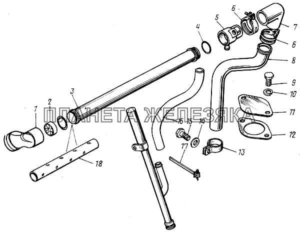 Вентиляция картера двигателя КамАЗ-43101