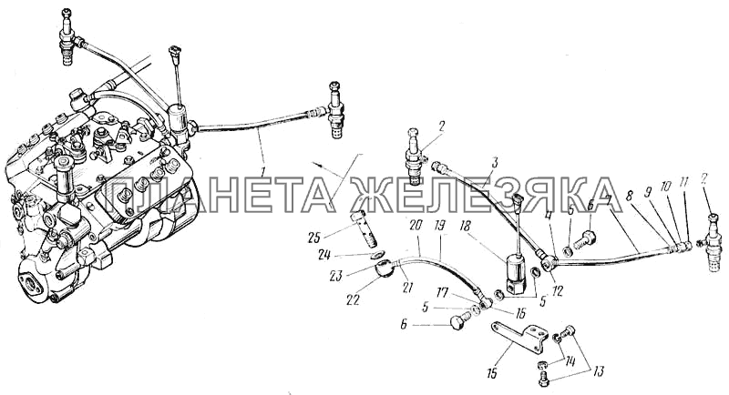 Установка электромагнитного клапана 740.1022800 КамАЗ-43101