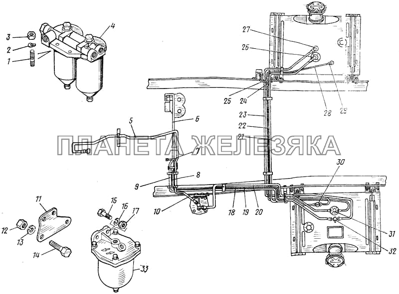 Трубопроводы топливные КамАЗ-43101