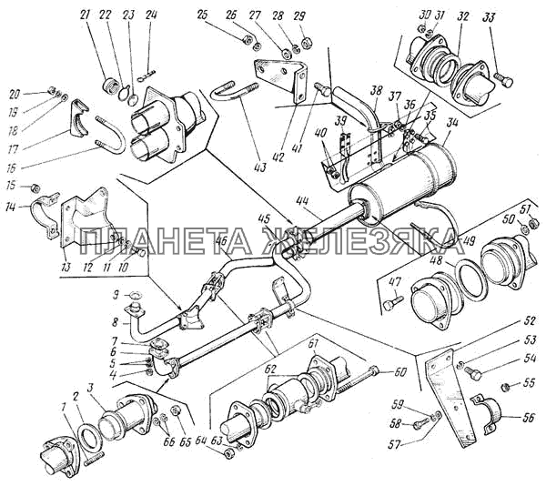 Глушитель выхлопа КамАЗ-43101