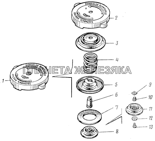 Пробка радиатора 5320-1304010 КамАЗ-43101