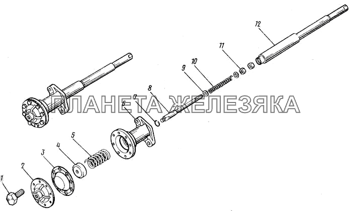 Механизм включения высшей передачи раздаточной коробки КамАЗ-43101