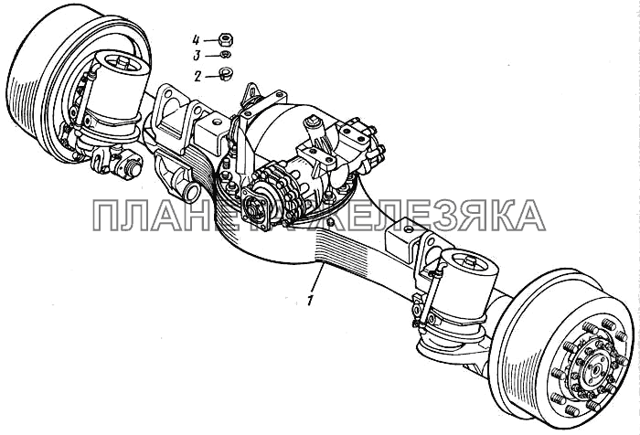 Мост задний в сборе 4310-2400010 КамАЗ-43101