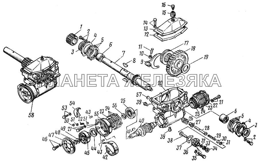 Редуктор лебедки 4310-4501014 КамАЗ-43101