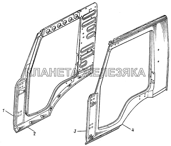 Боковина кабины левая 4310-5400011 и правая 4310-5400010 КамАЗ-43101