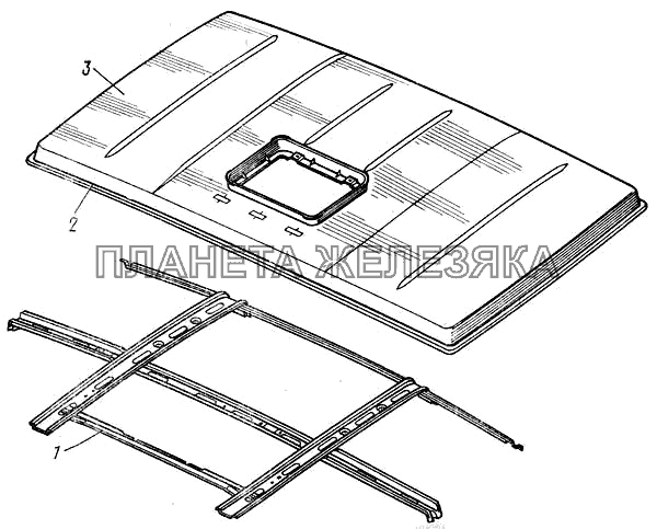 Крыша кабины 5320-5700020 КамАЗ-43101