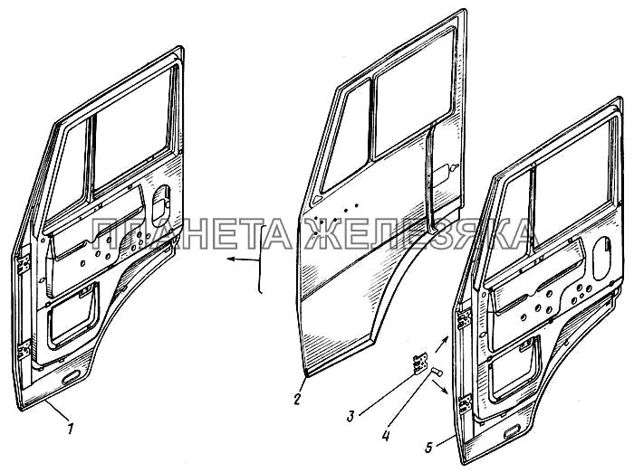 Дверь правая (сварка) 5320-6100014 КамАЗ-43101