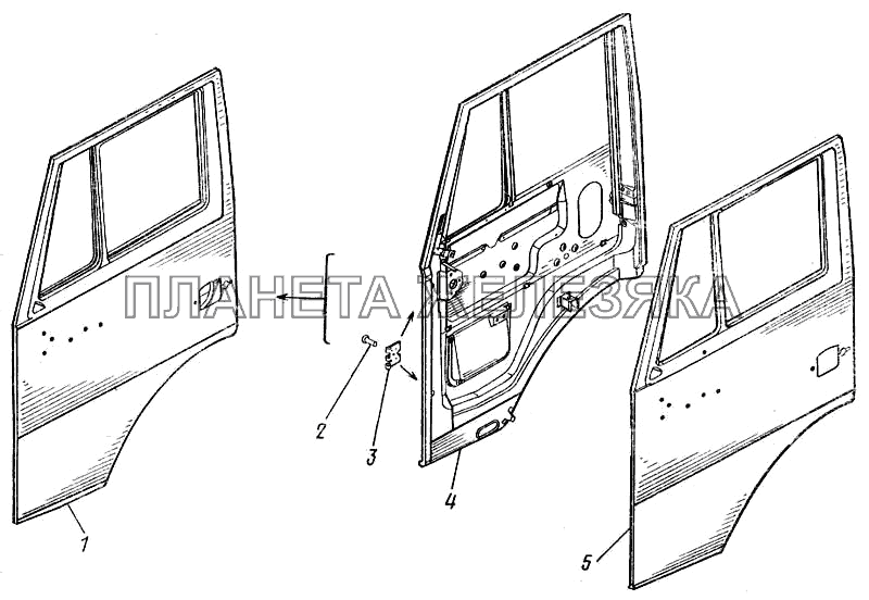 Дверь левая (сварка) 5320-6100015 КамАЗ-43101