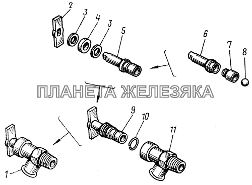 Кран сливной 5320-8105010 КамАЗ-43101 Кран сливной 5320-8105010 КамАЗ-43101
