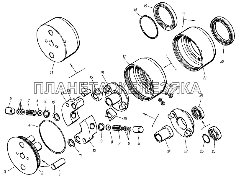 Муфта опережения впрыскивания топлива КамАЗ-4310 (каталог 2004 г)