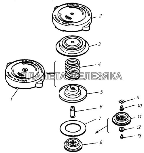 Пробка радиатора КамАЗ-4310 (каталог 2004 г)