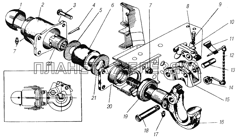 Устройство тягово-сцепное КамАЗ-4310 (каталог 2004 г)