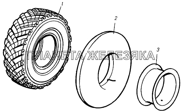 Шины в сборе КамАЗ-4310 (каталог 2004 г)