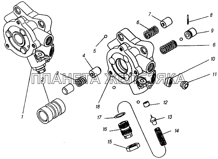 Клапан управления гидроусилителем руля КамАЗ-4310 (каталог 2004 г)