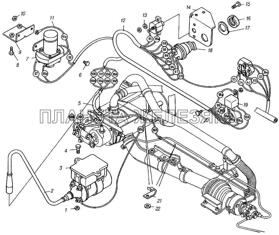 Электрооборудование подогревателя КамАЗ-4310 (каталог 2004 г)