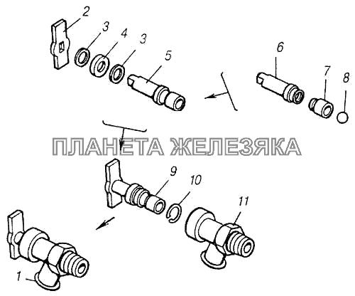 Кран сливной КамАЗ-4310 (каталог 2004 г)