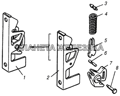 Замок панели КамАЗ-4310 (каталог 2004 г)