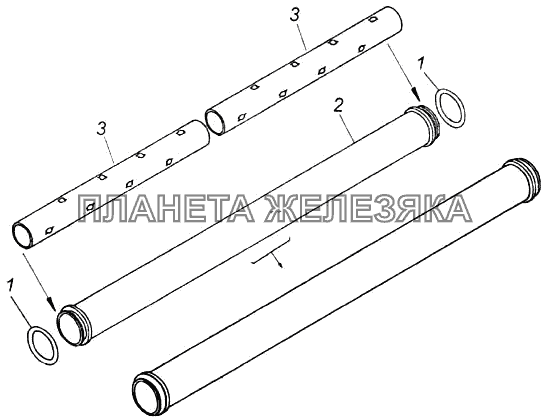 Труба сапуна с втулкой КамАЗ-43114