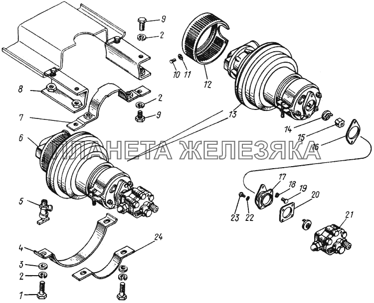 Установка агрегата насосного КамАЗ-4326 (каталог 2003г)