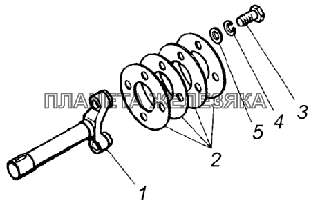 Полумуфта ведущая привода топливного насоса КамАЗ-4326 (каталог 2003г)