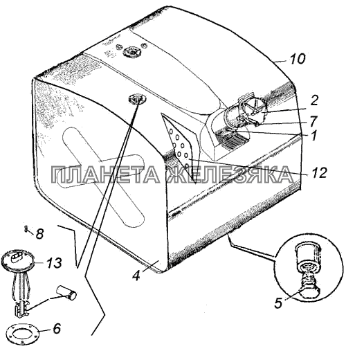 Бак топливный КамАЗ-43118