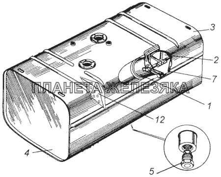 Бак топливный КамАЗ-4326 (каталог 2003г)