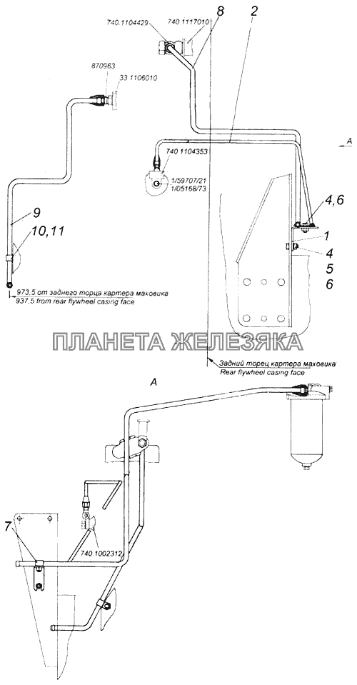 Установка топливопроводов КамАЗ-43118 Установка топливопроводов КамАЗ-43118