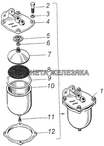Фильтр грубой очистки топлива КамАЗ-43118