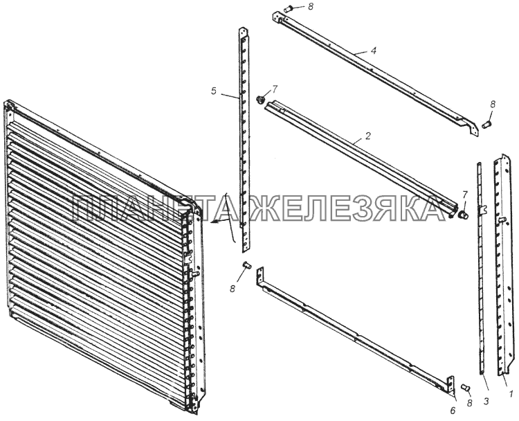 Жалюзи радиатора КамАЗ-43118
