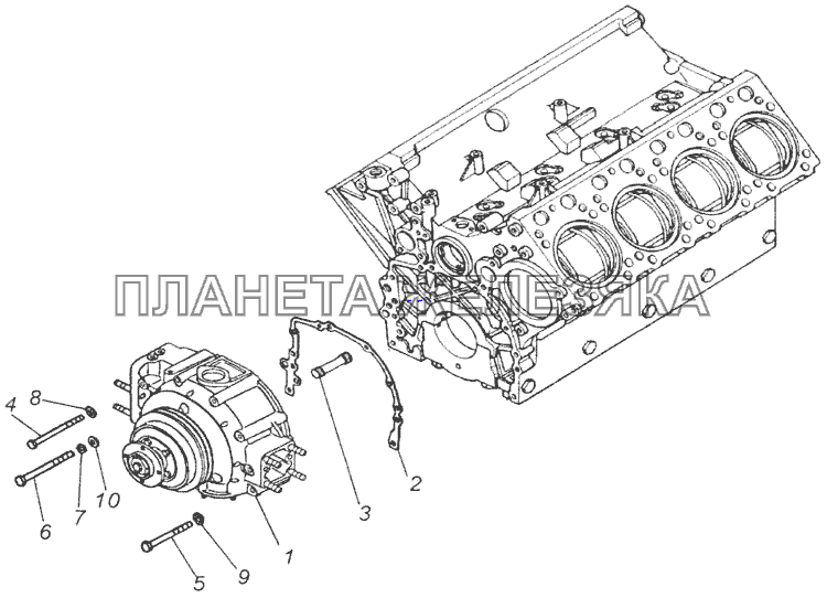 Установка гидромуфты КамАЗ-43114