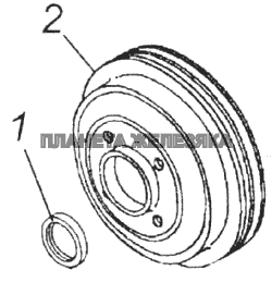 Шкив привода генератора с манжетой КамАЗ-43118