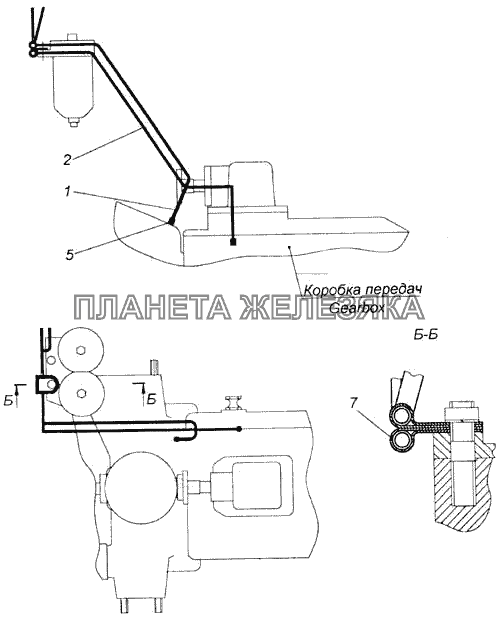 Установка вентиляционных трубок КамАЗ-43114