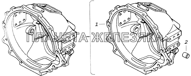Картер сцепления КамАЗ-43114