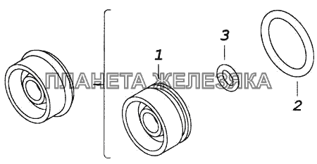 Уплотнение поршня выключения сцепления КамАЗ-43114