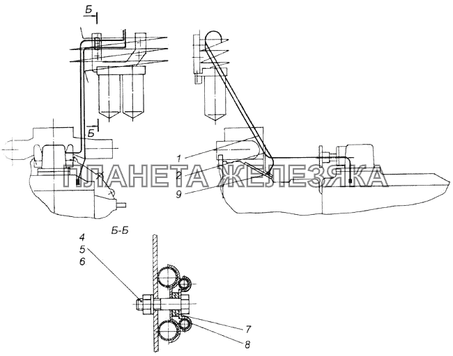 Установка вентиляционных трубок КП КамАЗ-43118