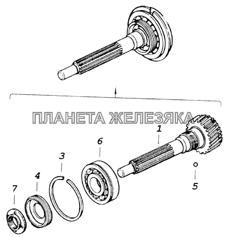 Зал первичный коробки передач КамАЗ-4326 (каталог 2003г)