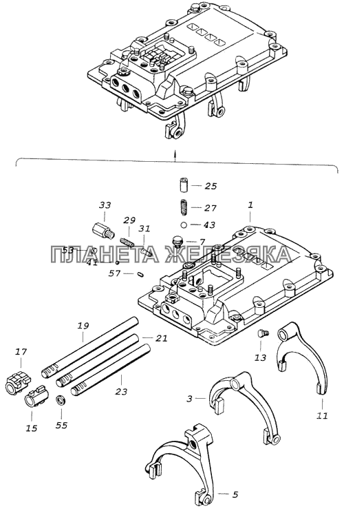 Механизм переключения передач КамАЗ-43118