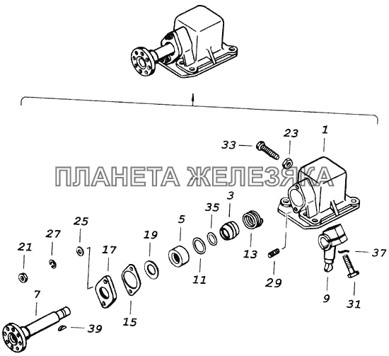 Опора рычага переключения передач КамАЗ-4326 (каталог 2003г)