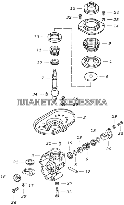 Опора рычага переключения передач КамАЗ-43118