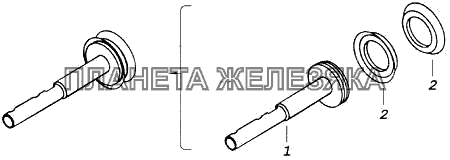 Поршень с манжетами КамАЗ-43118 Поршень с манжетами КамАЗ-43118