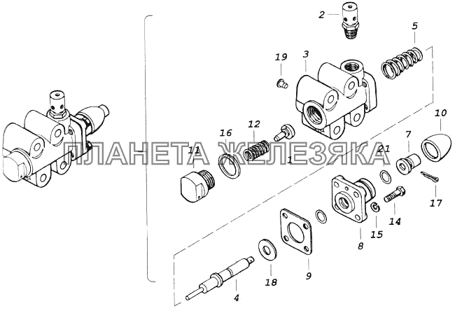 Клапан включения делителя передач КамАЗ-43118