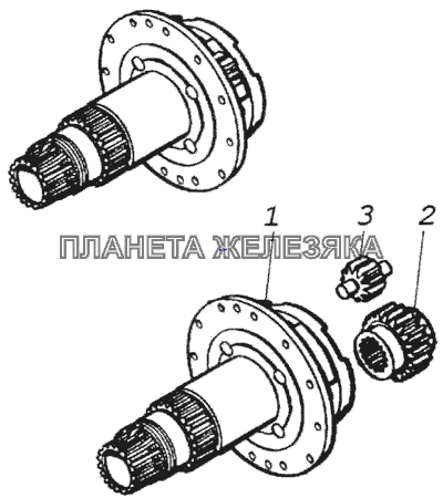 Обойма дифференциала раздаточной коробки с сателлитами КамАЗ-43114