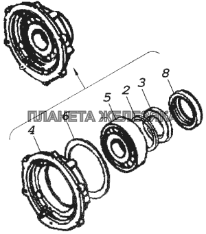 Крышка заднего подшипника привода заднего моста КамАЗ-43118