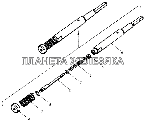 Шток включения низшей передачи КамАЗ-4326 (каталог 2003г)