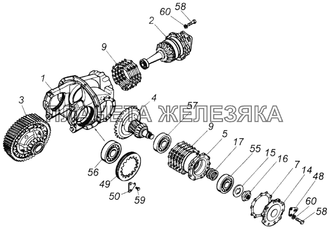 Передача главная переднего моста КамАЗ-43114