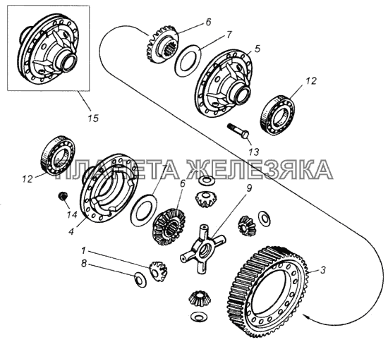 Дифференциал переднего моста КамАЗ-43114